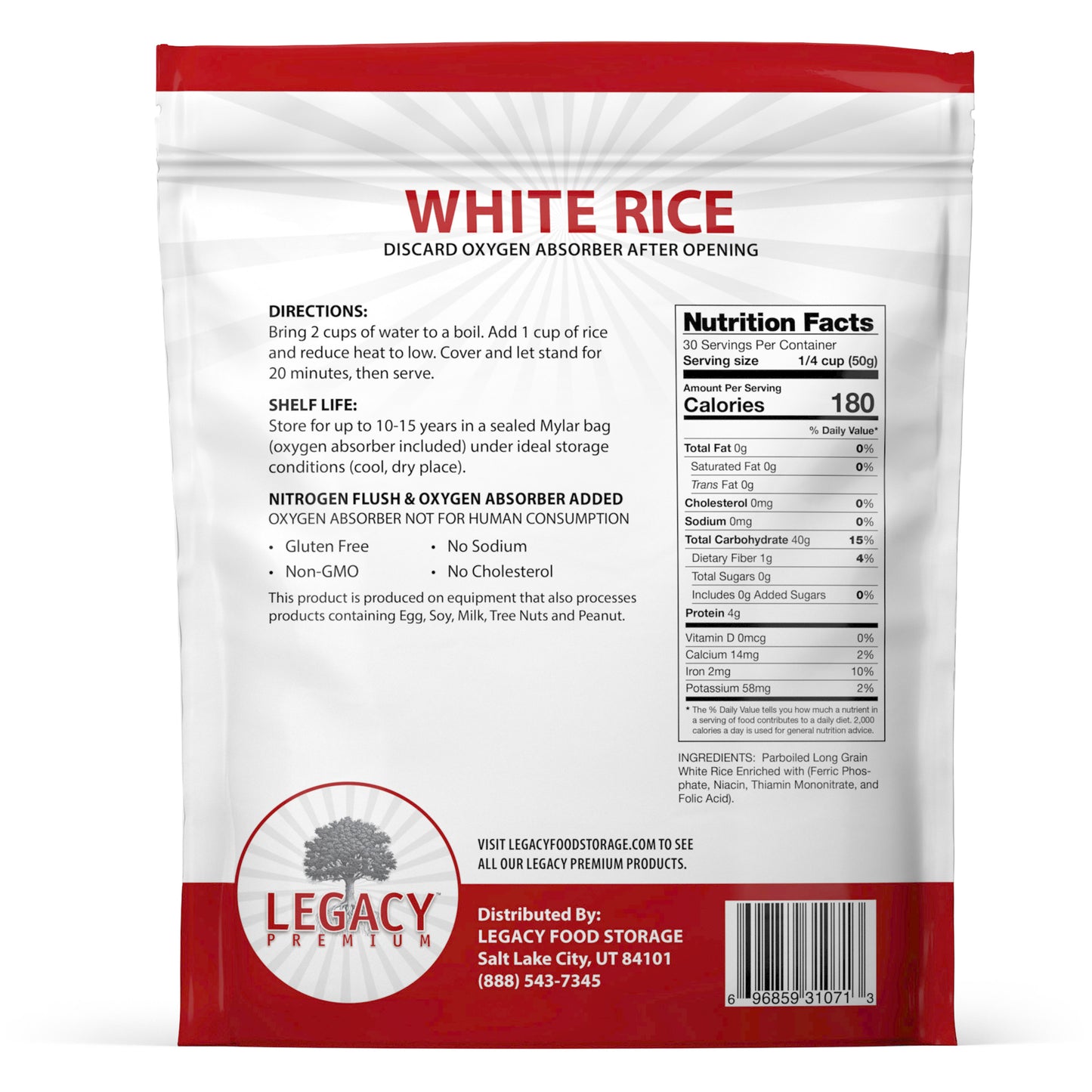 30 Serving Parboiled Rice Pouch