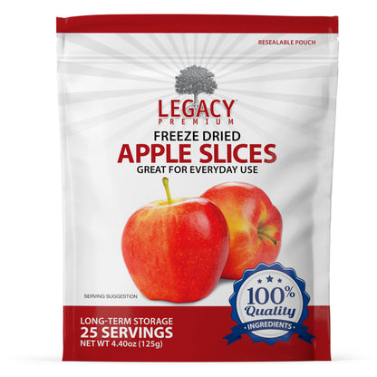25 Serving Freeze Dried Apple Slices Pouch