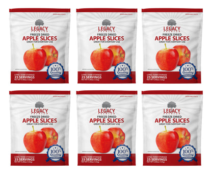 25 Serving Freeze Dried Apple Slices Pouch