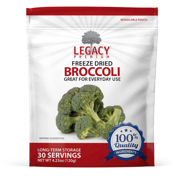 30 serving Freeze Dried Broccoli Pouch