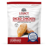 19 Servings - 1 lb Freeze-Dried Diced Chicken