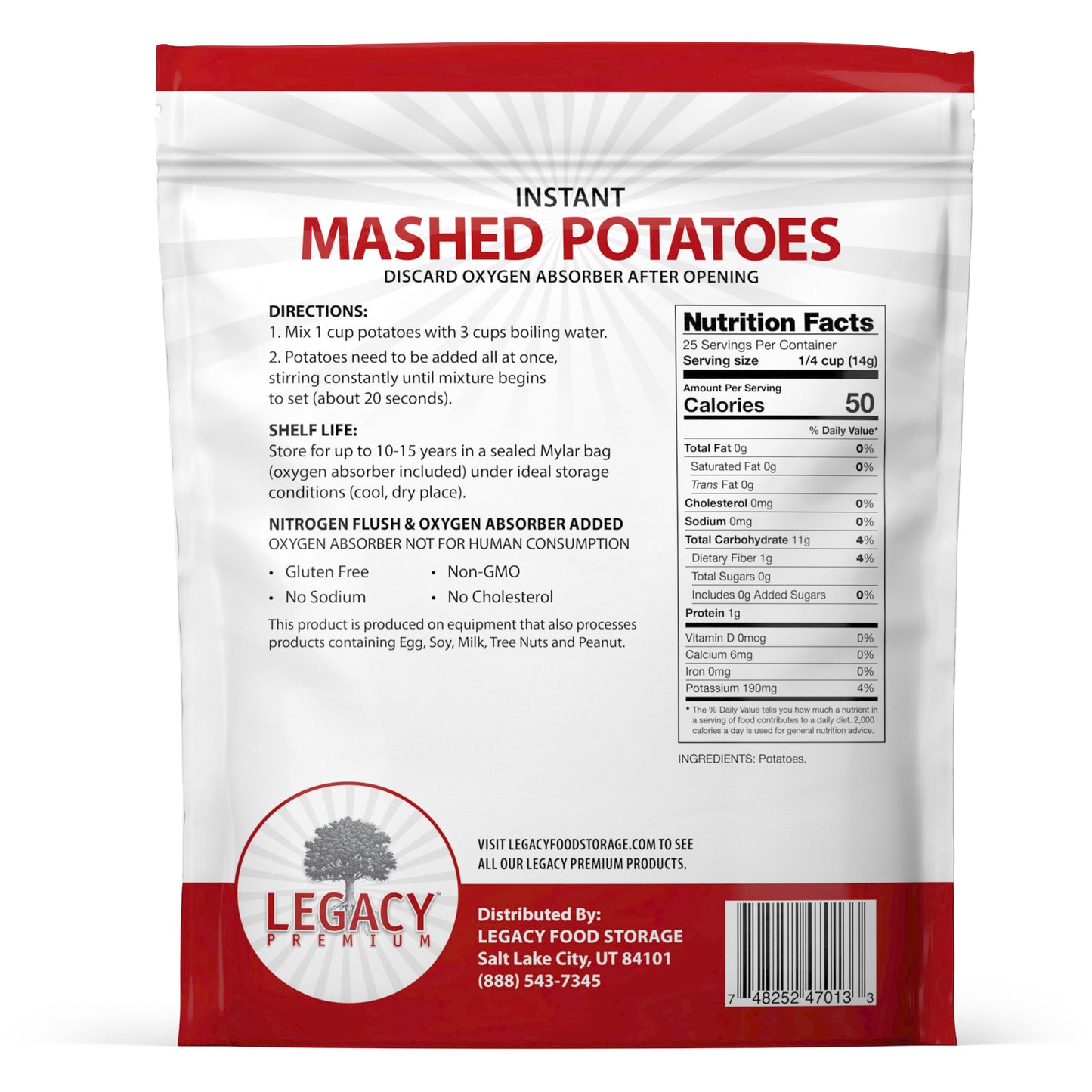 30 Serving Dehydrated Instant Mashed Potatoes