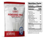 40 Serving Powdered Milk Pouch