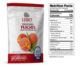 28 Servings Freeze Dried Peaches Pouch