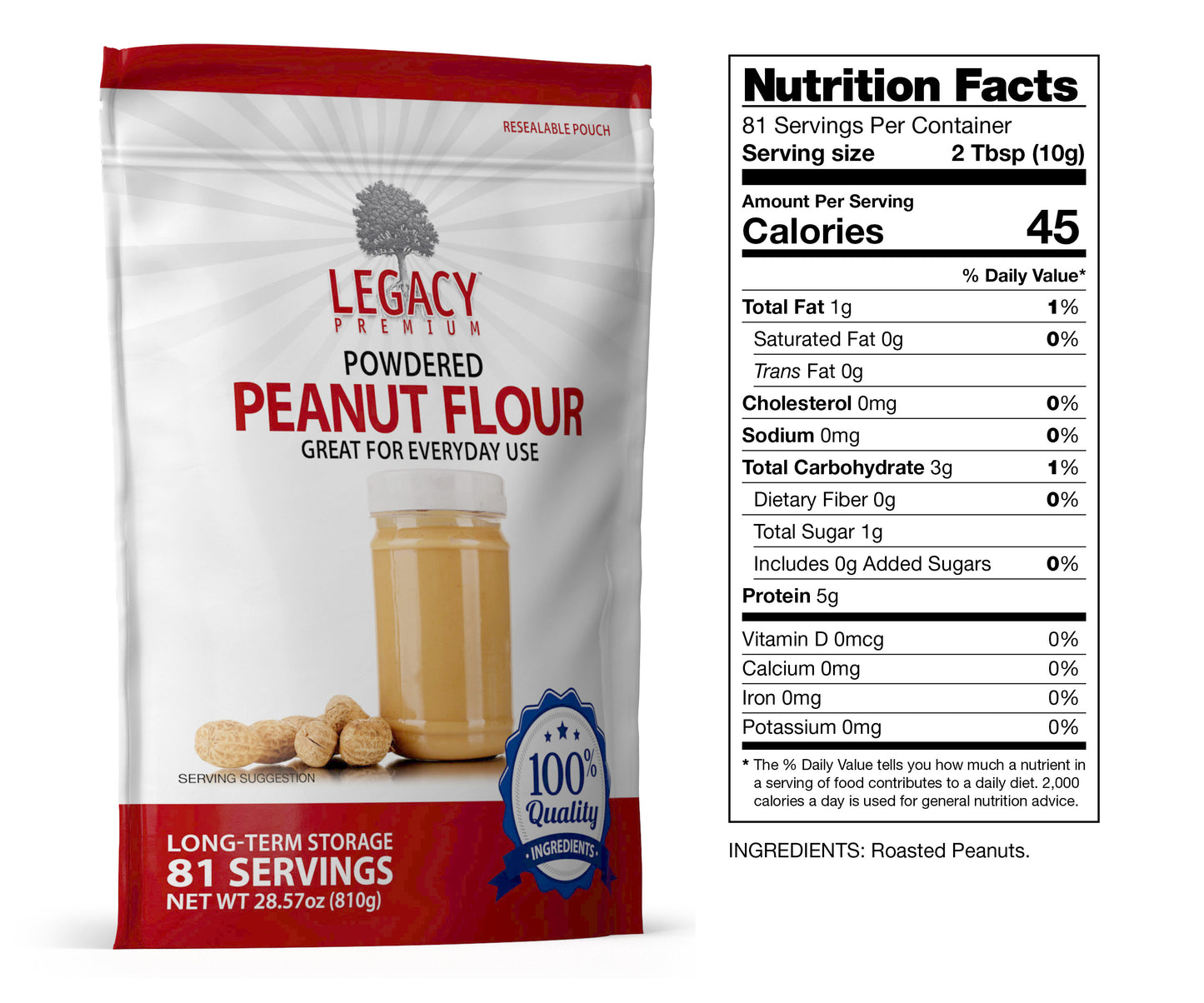 81 Serving Powdered Peanut Butter Pouch