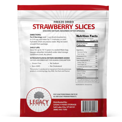 22 Servings Freeze Dried Strawberries Pouch